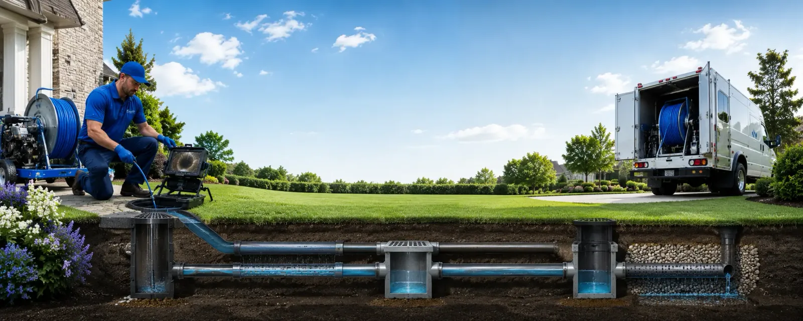 Outdoor drain cleaning information for Glenmoore, PA